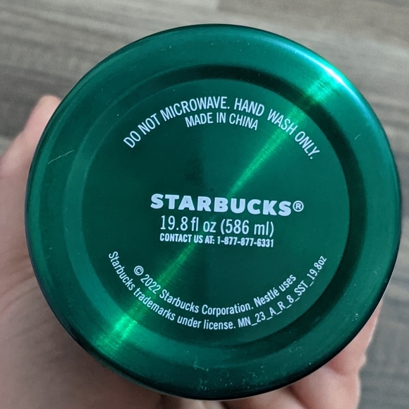#613 Starbucks Coffee Stainless Steel Green Tumbler. 19.8 fl oz - Picture 7 of 7